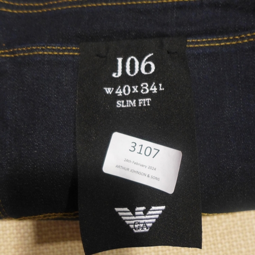 3107 - Two pairs of Men's J06 Armani Jeans - W40 x L34 * this lot is subject to VAT