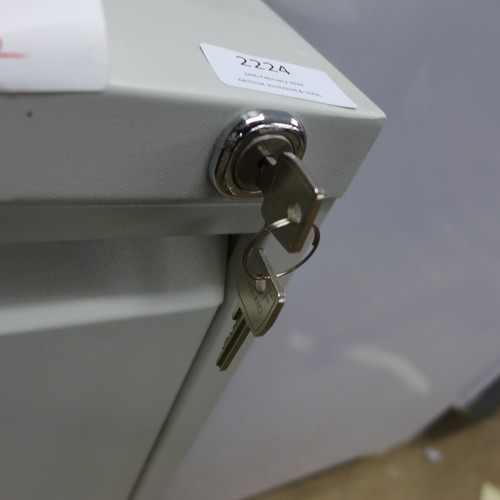 2224 - A two drawer lockable filing cabinet with key