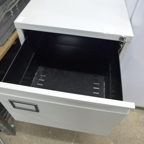 2224 - A two drawer lockable filing cabinet with key