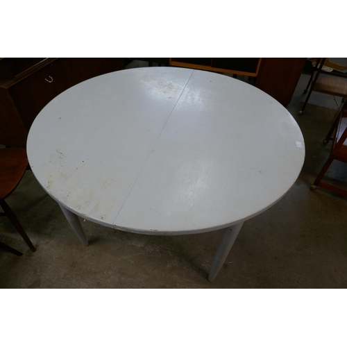 34 - A painted G-Plan Fresco teak extending dining table