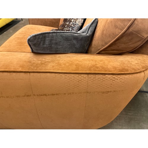 1302 - A Celeste turmeric velvet love seat RRP £1139