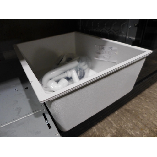 3146 - Samos Composite Undermount White 1.0 Bowl Sink (370x500) - model no.:- 525797, original RRP £332.50 ... 