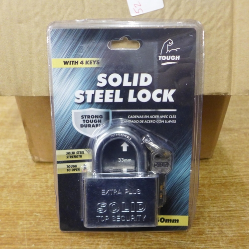 2065 - 13 Tough solid steel padlocks