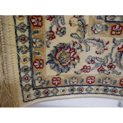 1312 - A gold cashmere rug with all over floral design 170x120cm