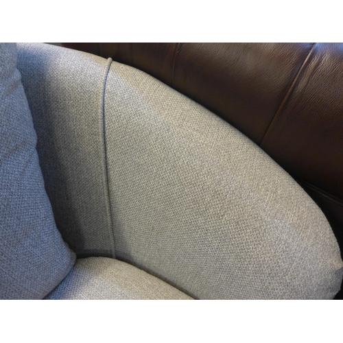 1331 - A grey hopsack swivel chair