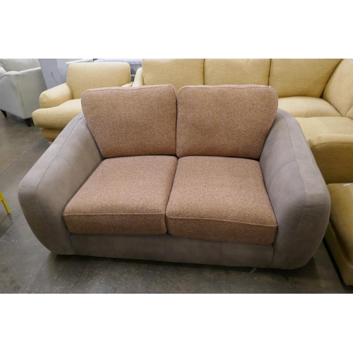 1348 - An Aspen leather/fabric mix two seater sofa
