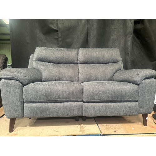 1349 - Grace Charcoal Fabric 2 Seater Recliner sofa, original RRP £749.99 + VAT - missing powerpack (4173-3... 