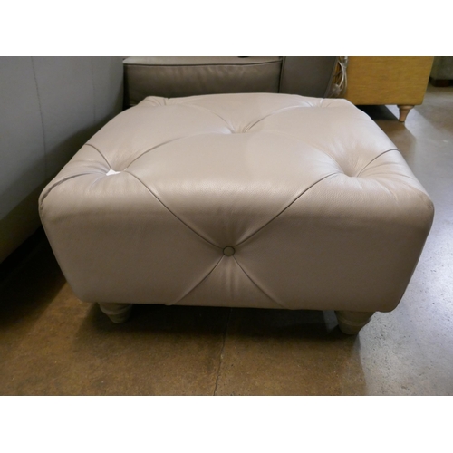 1364 - A stone leather footstool