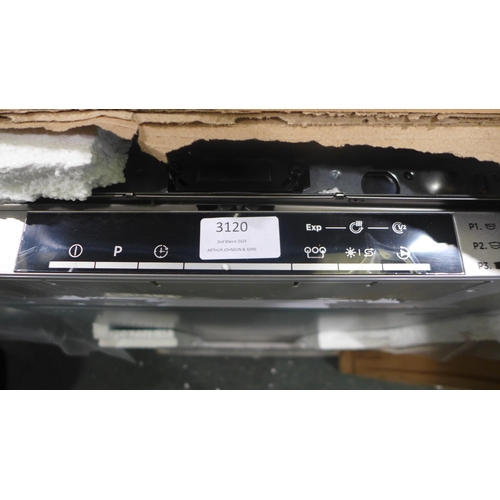 3120 - Hoover integrated slimline dishwasher - model HDIH2T1047-80 (AP.DW.HVR.007), H820 x W448 x D550mm - ... 