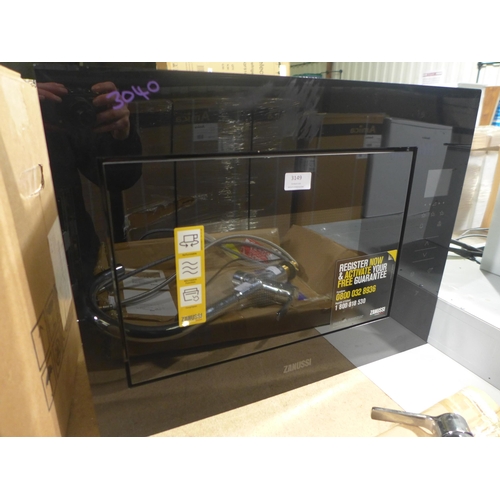 3149 - Zanussi Wall Microwave,  H459xW594xD404, model no -ZMBN4SK, cracked casing/bottom left side, Origina... 