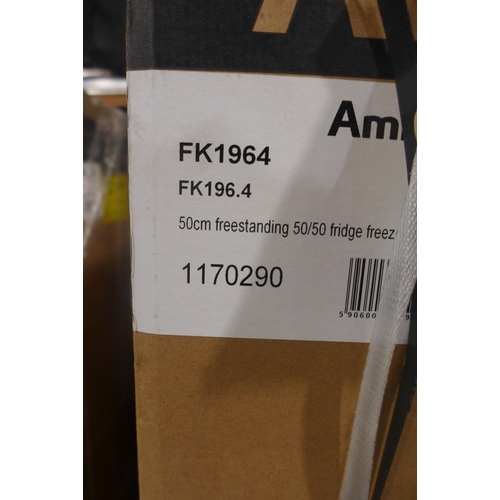 3235 - Amica white 50/50 freestanding fridge/freezer - model FK1964 (AP.FF.AMC.002) - boxed/sealed * this l... 