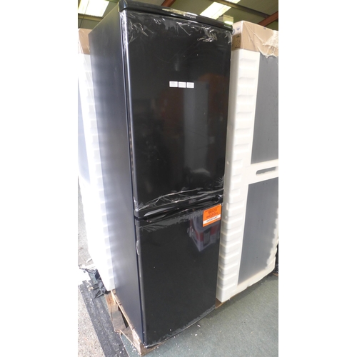 3370 - Hotpoint black first edition 50/50 split freestanding fridge freezer - model HBD5517BUK (AP.FF.HTP.0... 