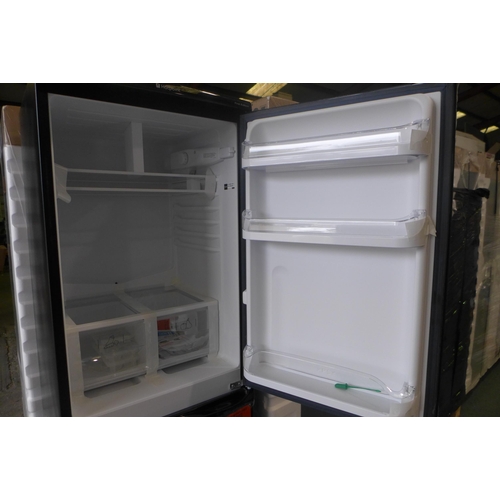 3370 - Hotpoint black first edition 50/50 split freestanding fridge freezer - model HBD5517BUK (AP.FF.HTP.0... 