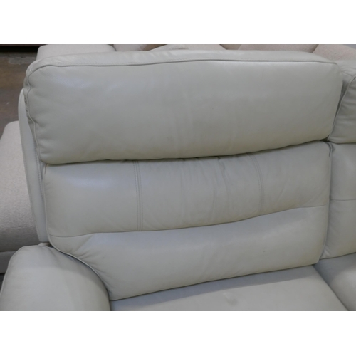 1424 - A Fletcher 3 seater Light Grey Power Recliner sofa, original RRP £1124.99 + VAT - damaged frame, mis... 