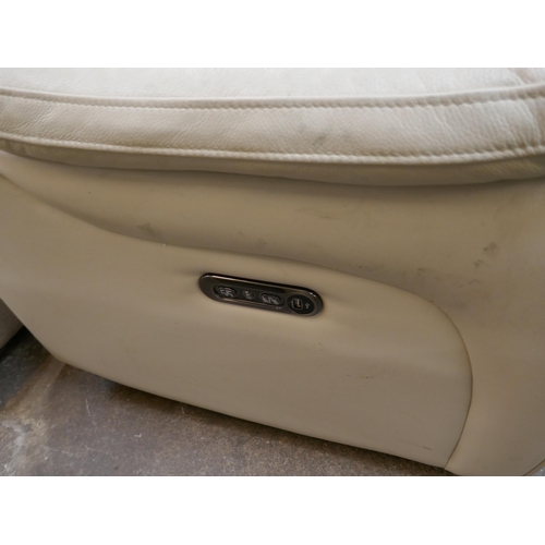 1424 - A Fletcher 3 seater Light Grey Power Recliner sofa, original RRP £1124.99 + VAT - damaged frame, mis... 
