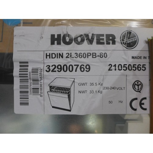 3041 - Hoover fully integrated wi-fi enabled dishwasher - model HDIN-2L360PB-80, H820 x W598 x D550mm (AP.D... 