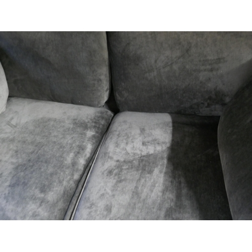 1398 - A Barker & Stonehouse pewter velvet four seater and two seater sofa RRP £2568