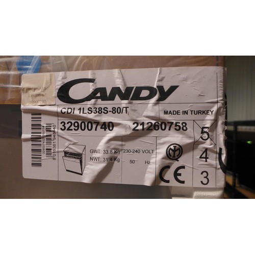 3055 - Candy fully integrated dishwasher - model CDI-1LS38S-80/T, H820 x W598 x D550mm (AP.DW.HVR.003) - bo... 