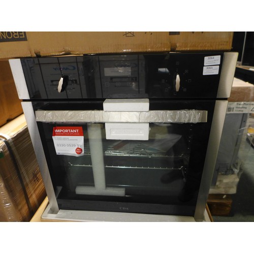 3065 - CDA single multi-function oven - model SK310SS/1, H595 x W595 x D567mm (AP.OS.CDA.136) - display * t... 