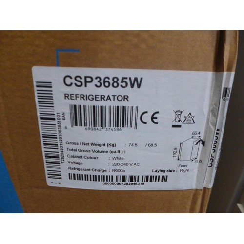 3073 - Beko 60/40 white fridge/freezer - model CSP3685W - (AP.FF.BEK.001) - boxed/sealed * this lot is subj... 