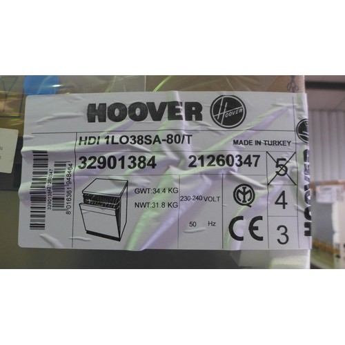 3106 - Hoover fully integrated dishwasher - model HDI-1L038SA/80T, H820 x W598 x D550mm (AP.DW.HVR.004) - b... 