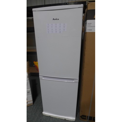 3129 - Amica 50cm freestanding white 50/50 fridge freezer - model FK1974, H1360 x W500 x D560mm (AP.FF.AMC ... 