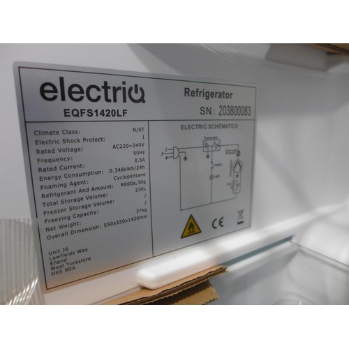 3195 - Electriq white freestanding larder fridge - model EQFS1420LF (AP.FF.ELQ.002) - boxed/sealed * this l... 
