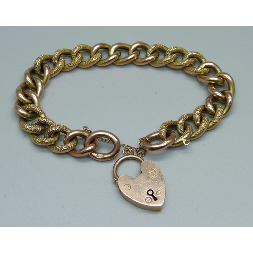 1008 - A 9ct gold bracelet, 23g