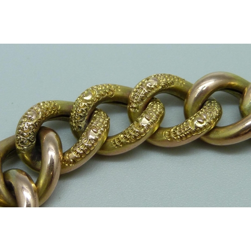 1008 - A 9ct gold bracelet, 23g