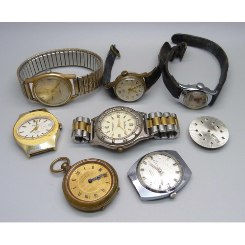 1059 - A collection of watches including a Timex Hopalong Cassidy wristwatch