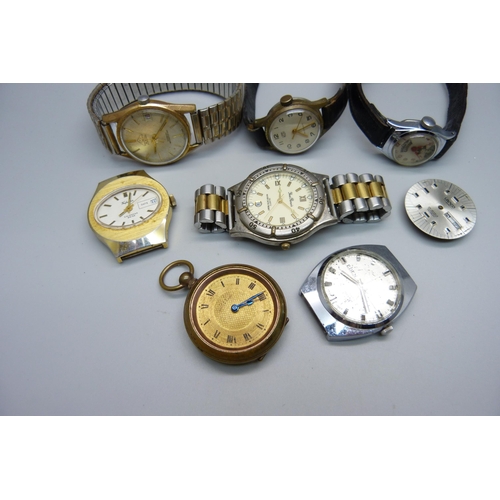 1059 - A collection of watches including a Timex Hopalong Cassidy wristwatch