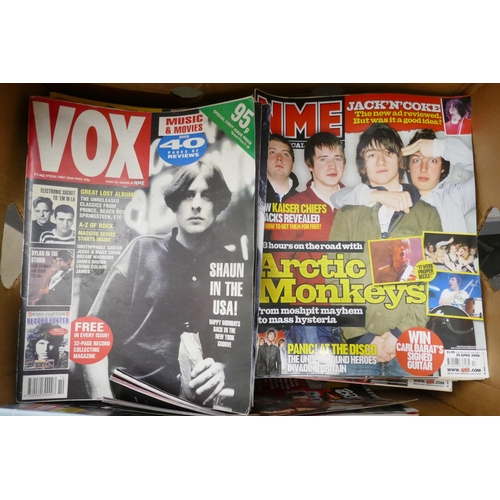 1100 - Music magazines, 1990s and 2000s, NME, Q, Vox, approximately 80 in total **PLEASE NOTE THIS LOT IS N... 