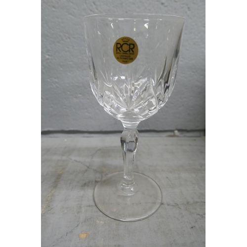 1105 - A box of RCR Italian crystal wine glasses **PLEASE NOTE THIS LOT IS NOT ELIGIBLE FOR POSTING AND PAC... 