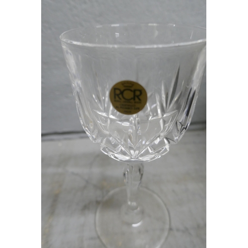 1105 - A box of RCR Italian crystal wine glasses **PLEASE NOTE THIS LOT IS NOT ELIGIBLE FOR POSTING AND PAC... 