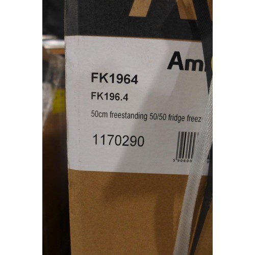 3312 - Amica white 50/50 freestanding fridge/freezer - model FK1964 (AP.FF.AMC.002) - boxed/sealed * this l... 