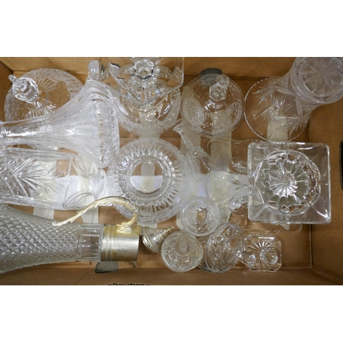 1126 - Three boxes of mixed crystal and glass **PLEASE NOTE THIS LOT IS NOT ELIGIBLE FOR POSTING AND PACKIN... 