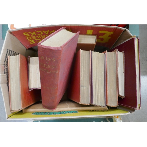 1148 - Two boxes of construction books, mid 20th Century, a collection of children's annuals including Enid... 