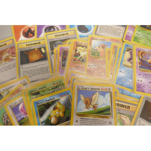 654 - 35 Gym Challenge set vintage rare Pokemon cards