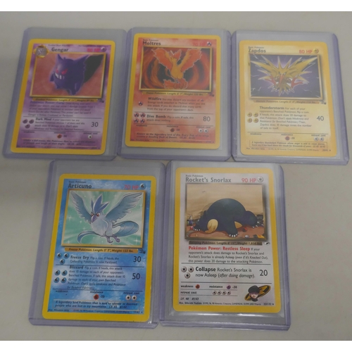 656 - 5 Rare vintage Pokemon cards