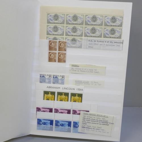 676 - Stamps; commonwealth stock book with a range of mainly Queen Elizabeth II (a couple of George VI New... 
