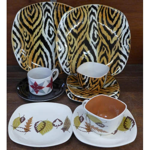 683 - 1950s china, T.G. Green Safari, (5), T.G. Green Central Park, (3), and Gresley cup and saucer, (10 p... 