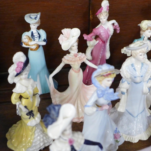 705 - A collection of nineteen Coalport ladies, one a/f