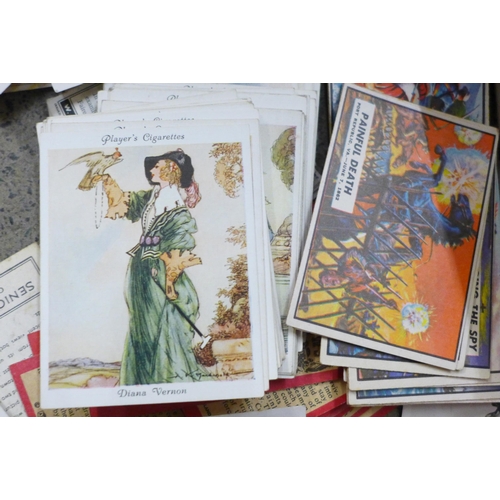 714 - A large collection of vintage and new cigarette boxes, cigarette cards, collectors cards, part sets ... 