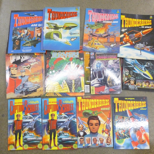 715 - Gerry Anderson annuals, Captain Scarlet, Thunderbirds, Stingray and other 2000AD comics, etc.