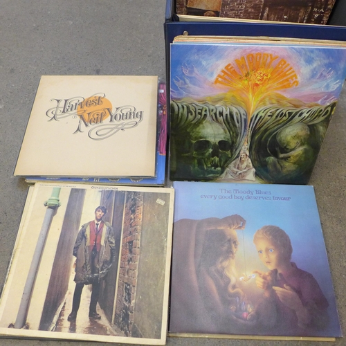 729 - A case of LP records (22), including The Beatles, Elton John and Neil Young