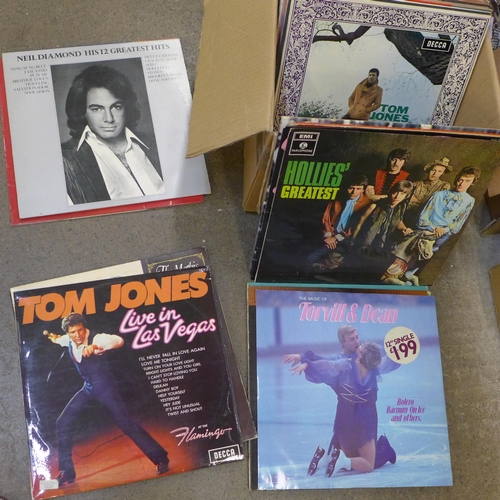 736 - A box of approximately 50 LP records from the 1960s/70s, many artists from a single owner collection... 