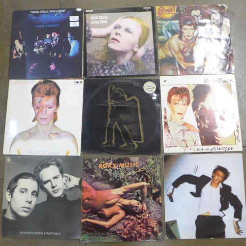 751 - Twenty 1960s - 1980s LP records, Status Quo, Queen, David Bowie, Crosby, Stills, Nash and Young, etc... 