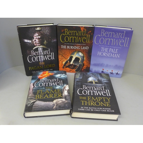 768 - Five hardback first edition novels by Bernard Cornwell from the Lost Kingdom Series; The Pale Horsem... 