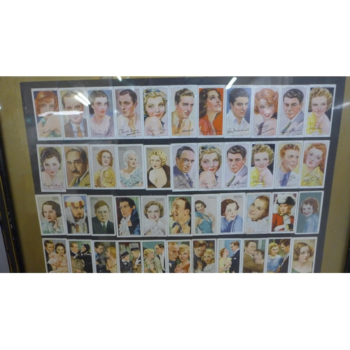 772 - Nine framed sets of cigarette cards including Players, etc. **PLEASE NOTE THIS LOT IS NOT ELIGIBLE F... 