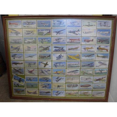 772 - Nine framed sets of cigarette cards including Players, etc. **PLEASE NOTE THIS LOT IS NOT ELIGIBLE F... 